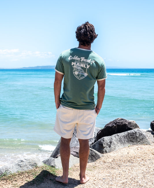 Manly Landy Tee | Leaf Green