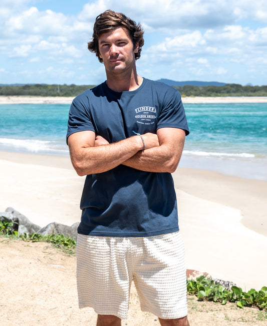 Flinders Boards Tee | Navy
