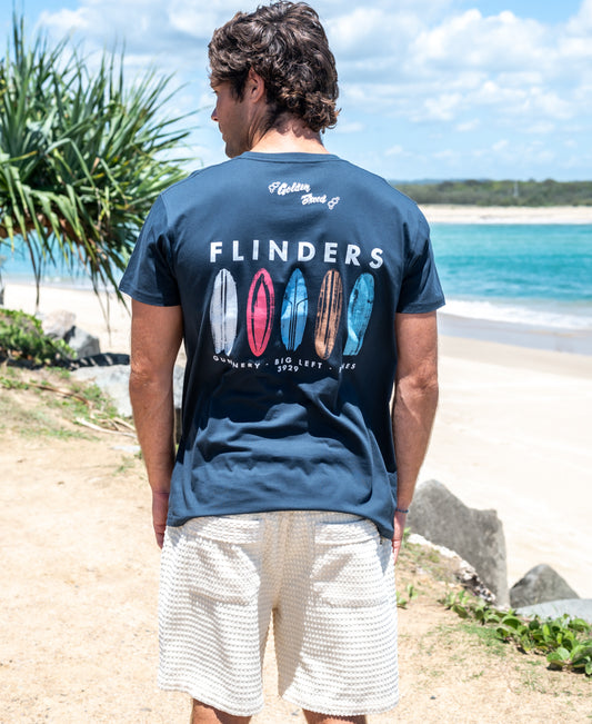 Flinders Boards Tee | Navy