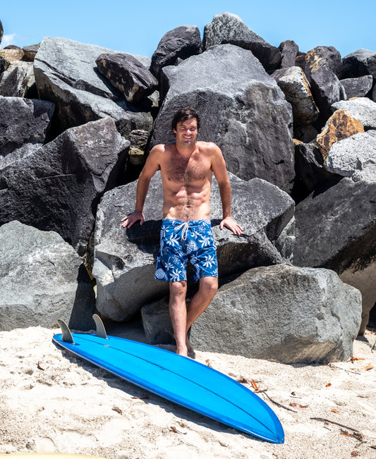 Pine Palm Boardie | Vintage Navy