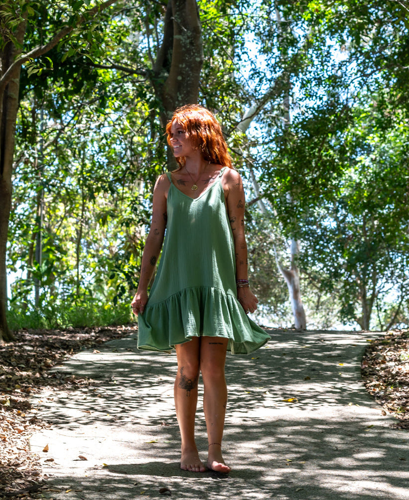 Golden Breed Amy Dress | Moss - Dresses