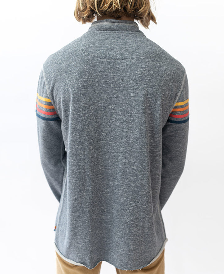 Golden Breed Long Island 1/4 Zip Rag Top | Navy Marle - Sweatshirts