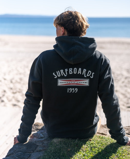 G&S Surfboards Hoodie | Wash Black