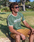 Retro Ringer Tee | Leaf Green