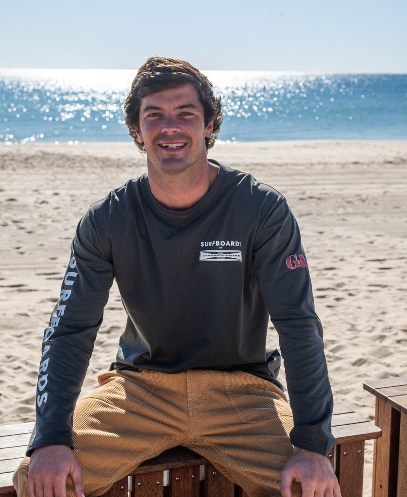 G&S Surfboards Comp LS Tee | Wash Black