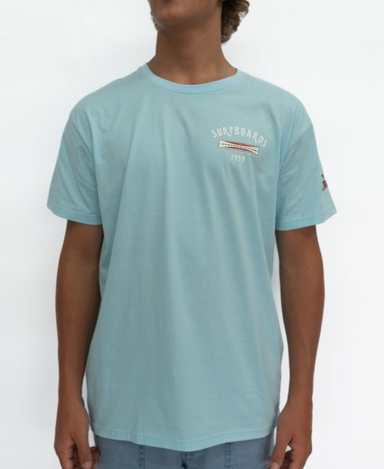 G&S Surfboards Tee | Turquoise-Golden Breed