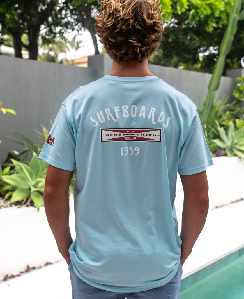 G&S Surfboards Tee | Turquoise-Golden Breed