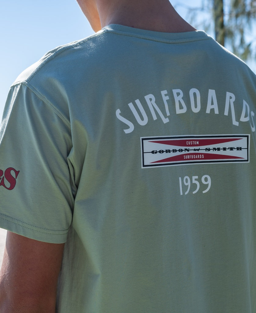 G&S Surfboards Tee | Sage