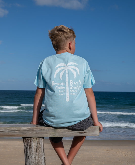 Byron Palm Loco Kids Tee | Turquoise