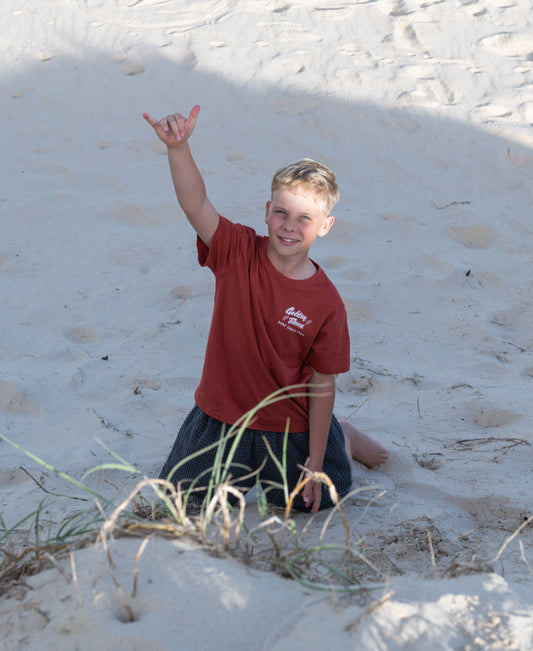 Manly Stoked Kombi Kids Tee | True Red