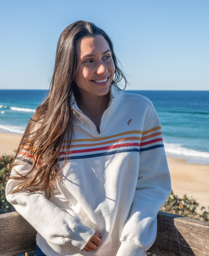 Long Island 1/4 Zip | Off White