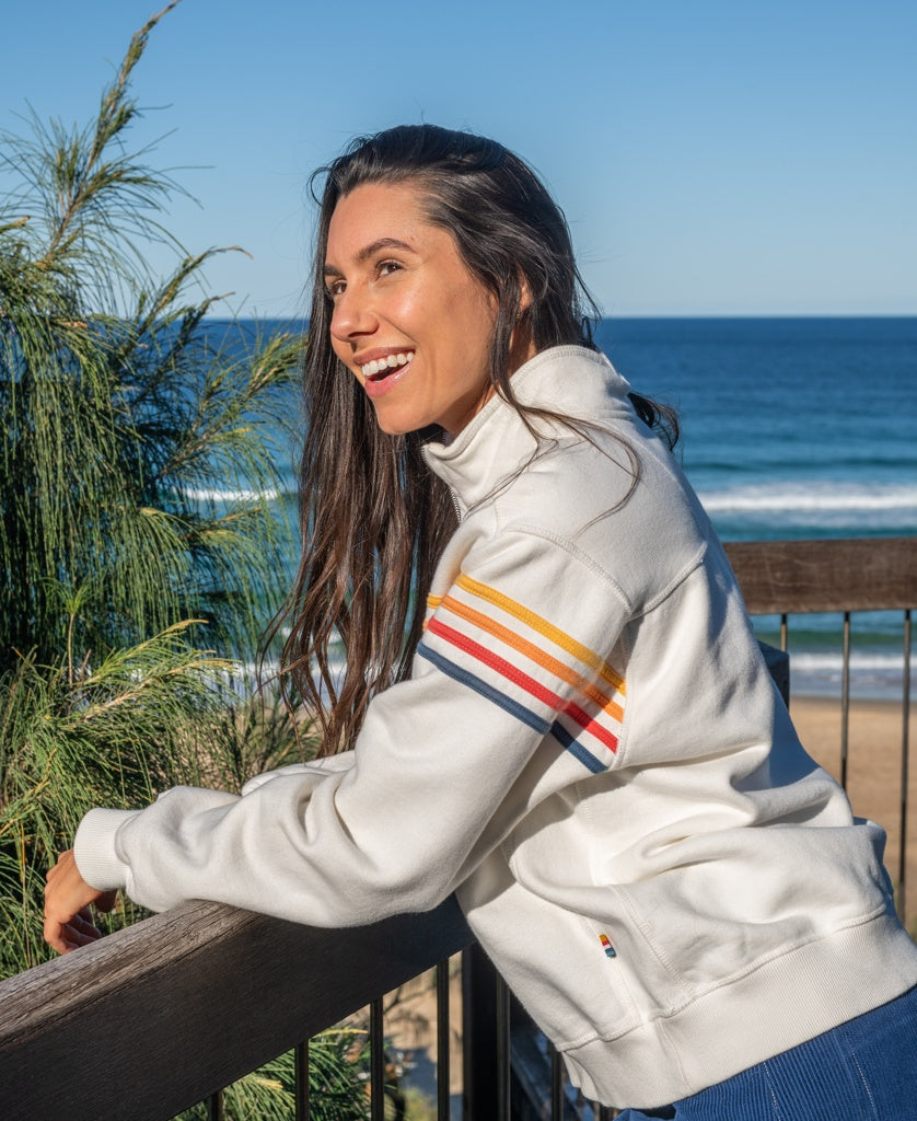 Long Island 1/4 Zip | Off White