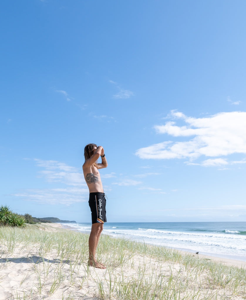 Retro Surf Boardie | Black