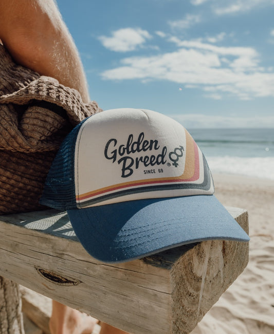 Retro Trucker Cap | Dark Denim-Golden Breed