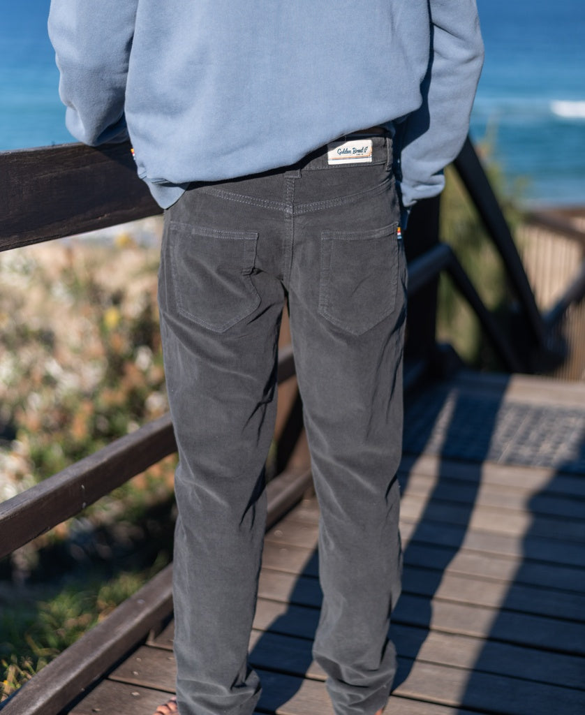Golden Breed Felix Stretch Cord Pant | Wash Black - Uncategorized