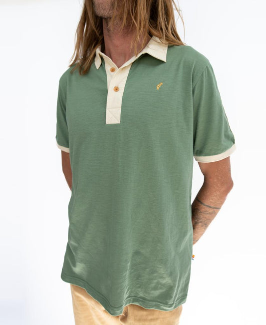 Ringer Polo | Leaf Green