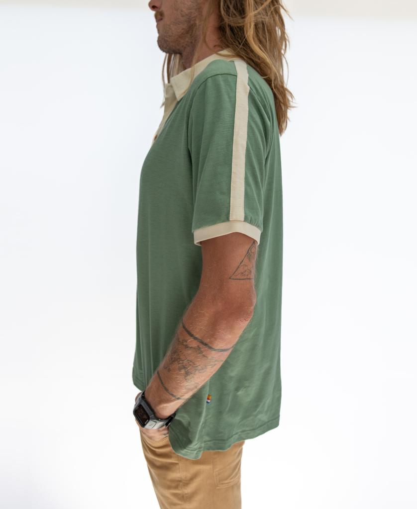 Ringer Polo | Leaf Green