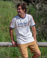 Golden Breed Retro Ringer Tee | Off White - T-Shirts