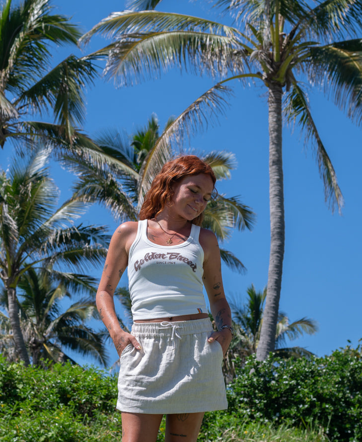 Golden Breed Tank | Espresso / Off White