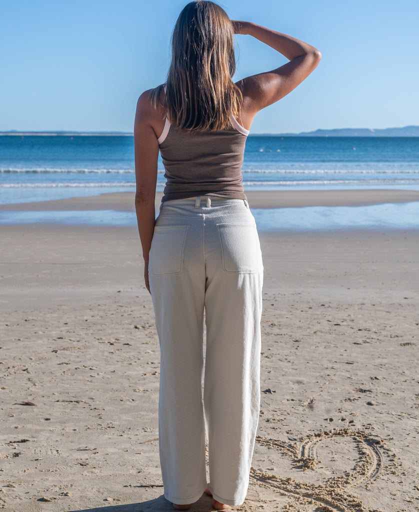 Golden Breed Dakota Cord Pant | Off White - Trousers