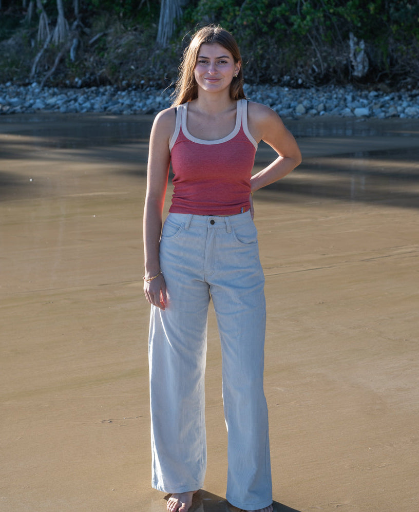 Golden Breed Dakota Cord Pant | Light Grey - Trousers