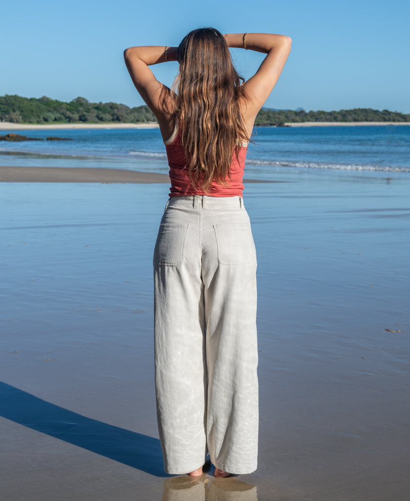 Golden Breed Dakota Cord Pant | Light Grey - Trousers