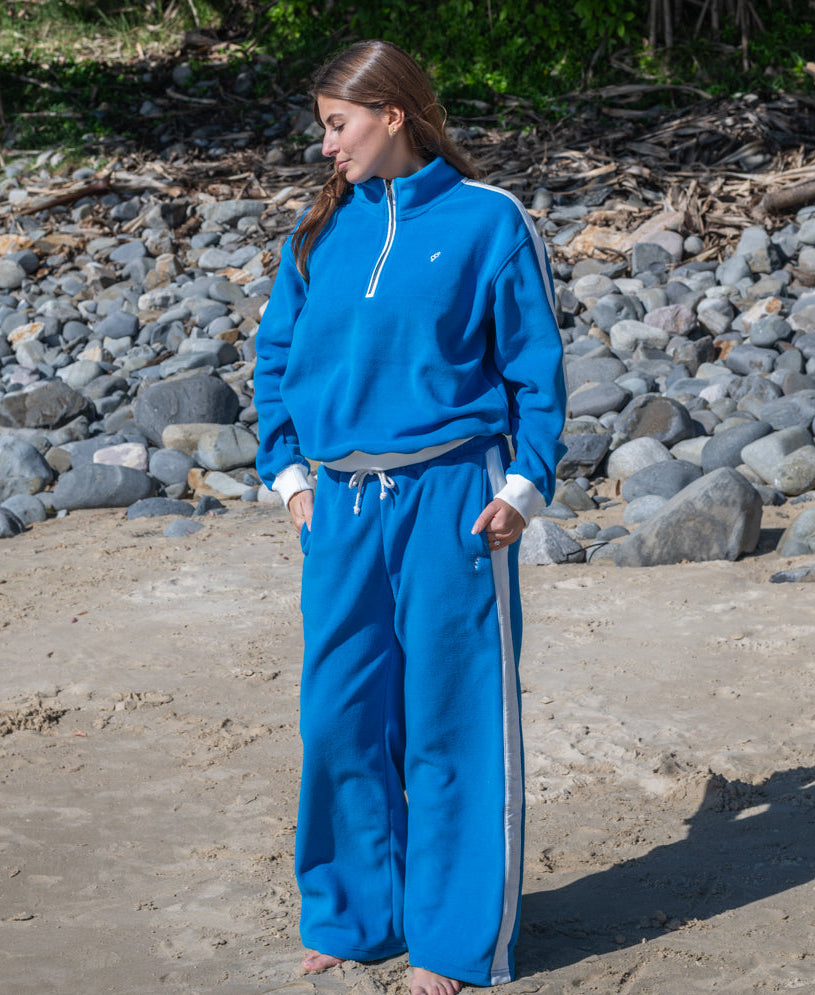 Golden Breed Connie PF Pant | Aqua/Off White - Trousers