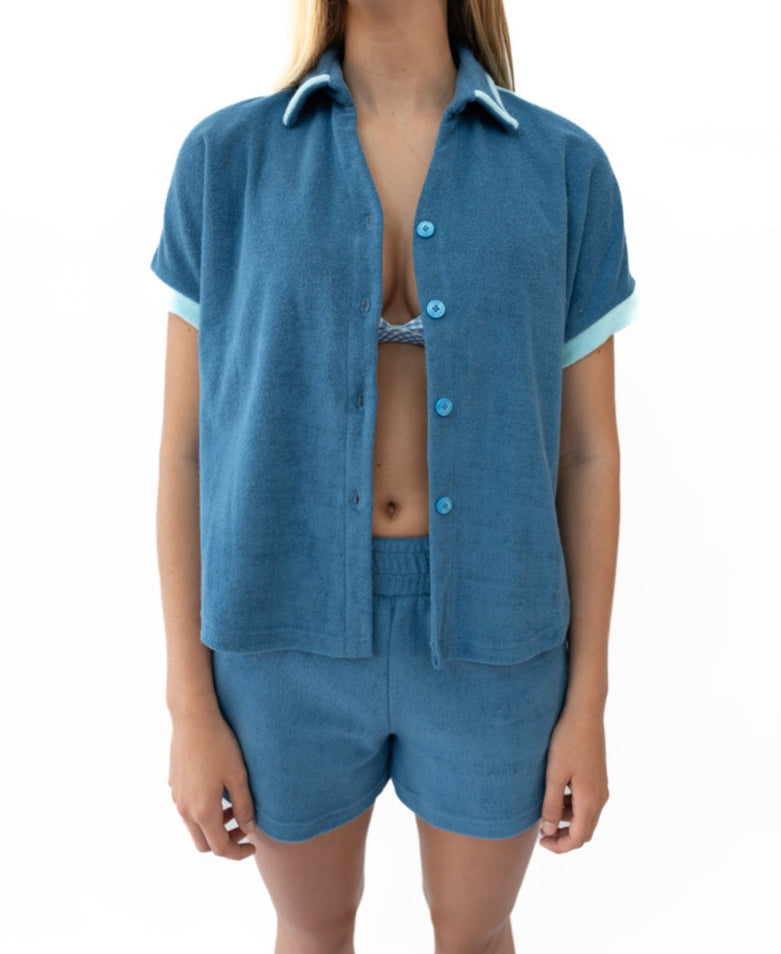Retro Eka Shirt | Surf Blue