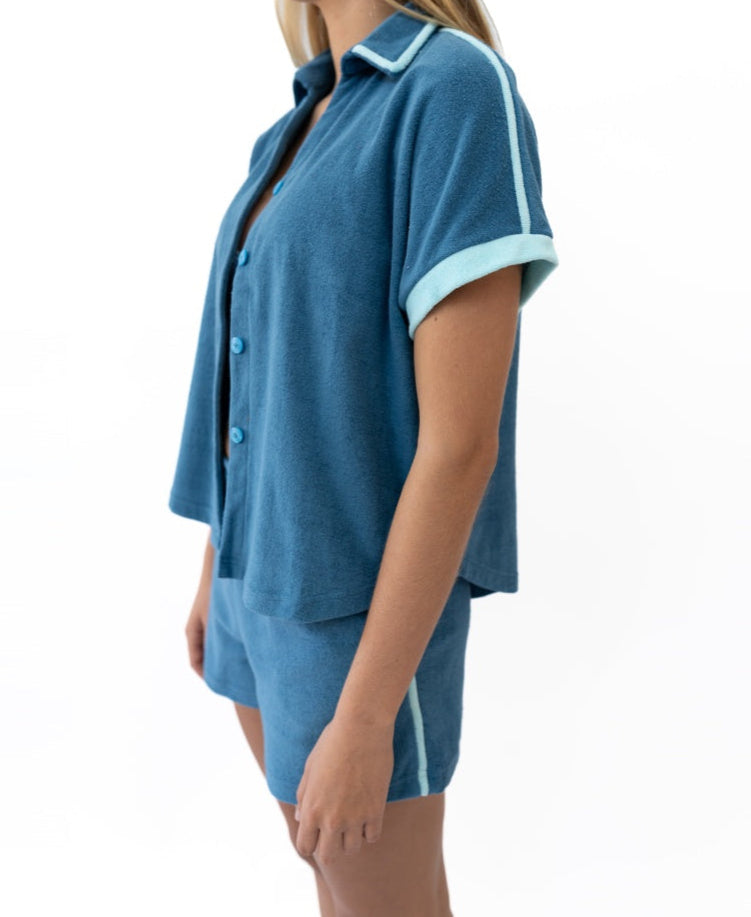 Retro Eka Shirt | Surf Blue