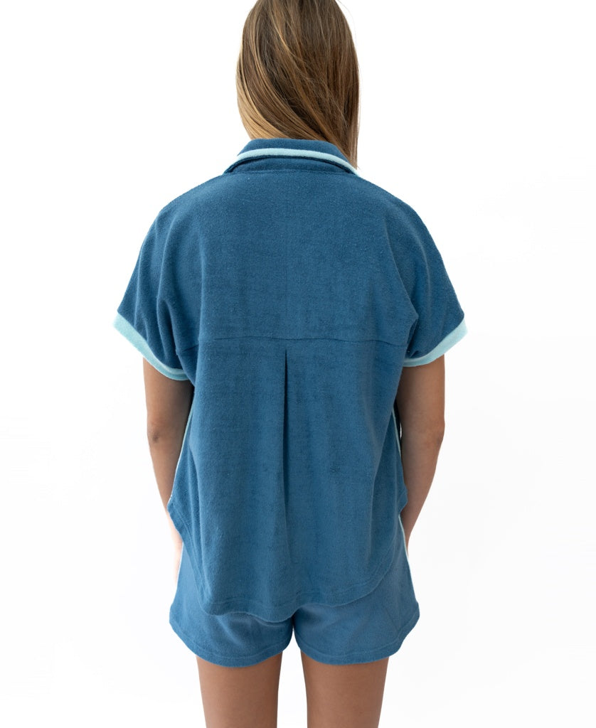 Retro Eka Shirt | Surf Blue