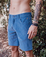 Golden Breed Floyd Cord Walkshort | Dusty Blue - Shorts