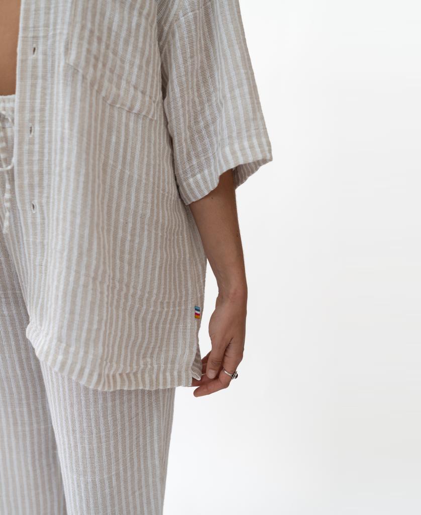 Bailey Shirt | Off White Stripe