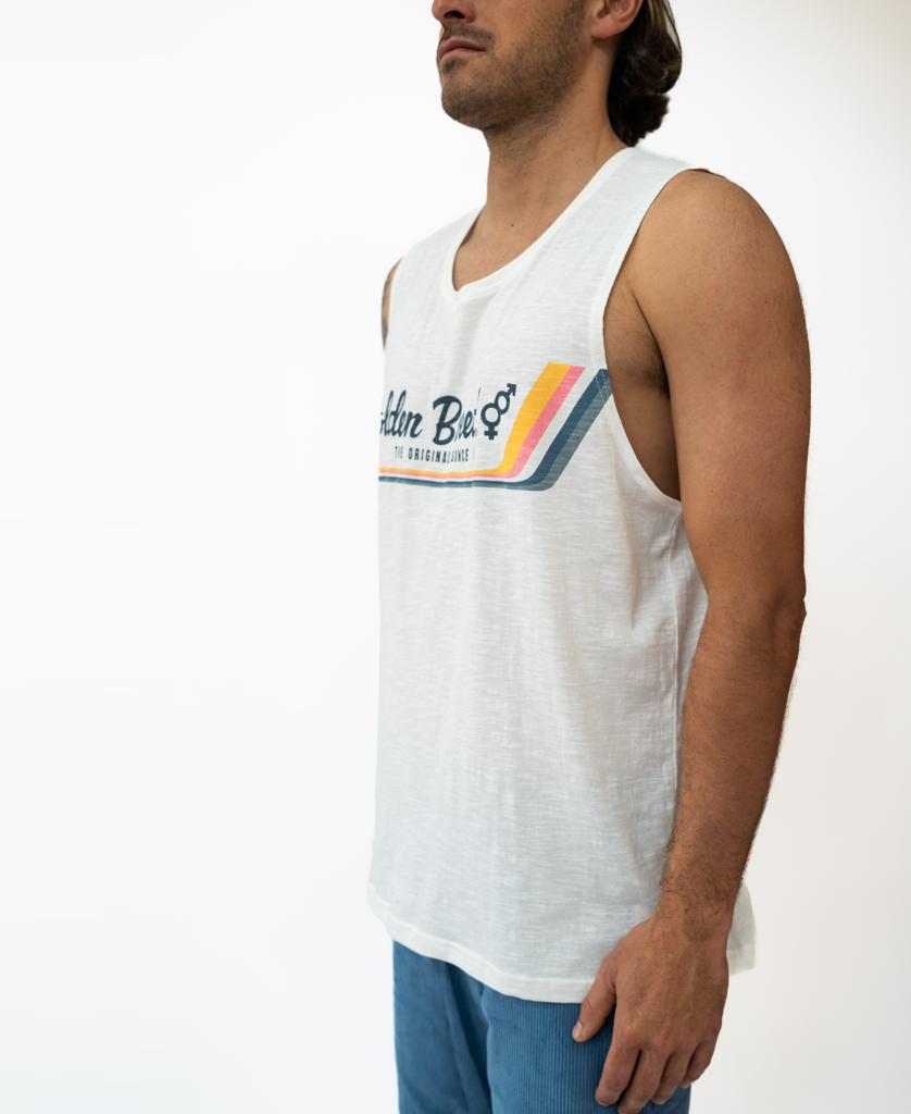 Retro Muscle Tank | Off White