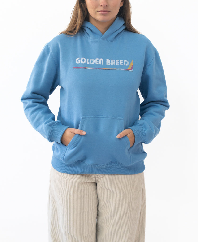 Golden Breed Holly Hoodie | Surf Blue/Off White - Hoodies