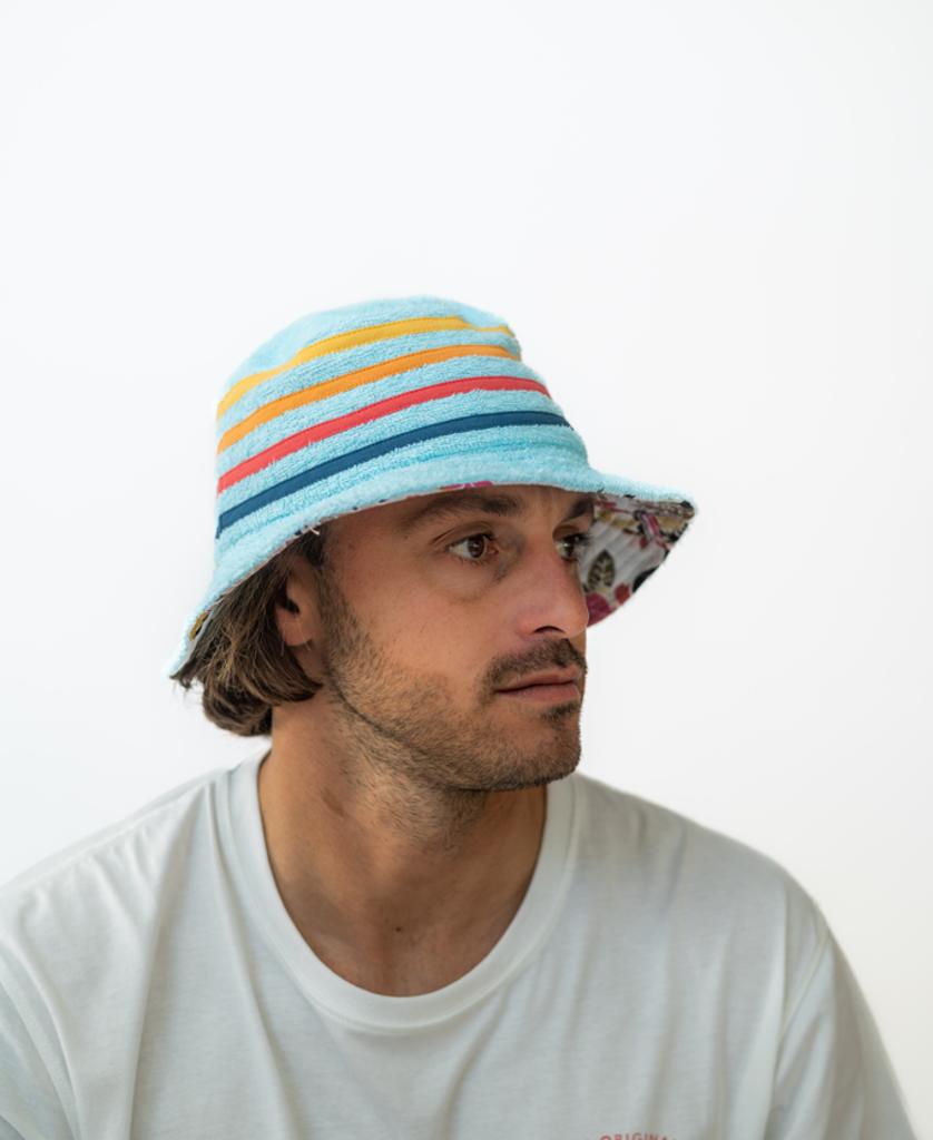 Long Island Terry Bucket Hat | Turquoise-Golden Breed