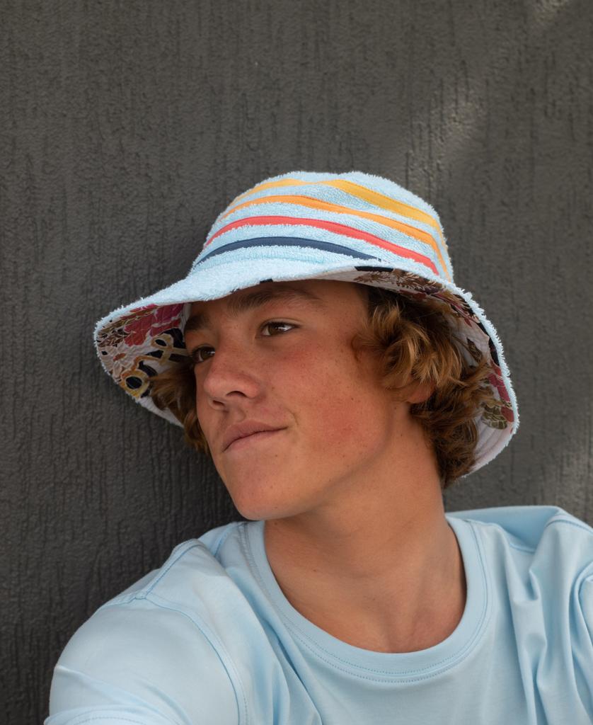 Long Island Terry Bucket Hat | Turquoise-Golden Breed