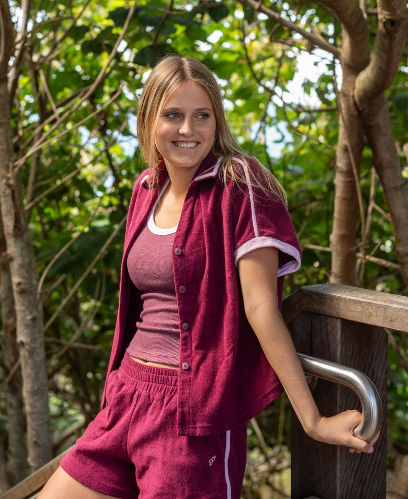 Golden Breed Retro Eka Shirt | Plum - Shirts