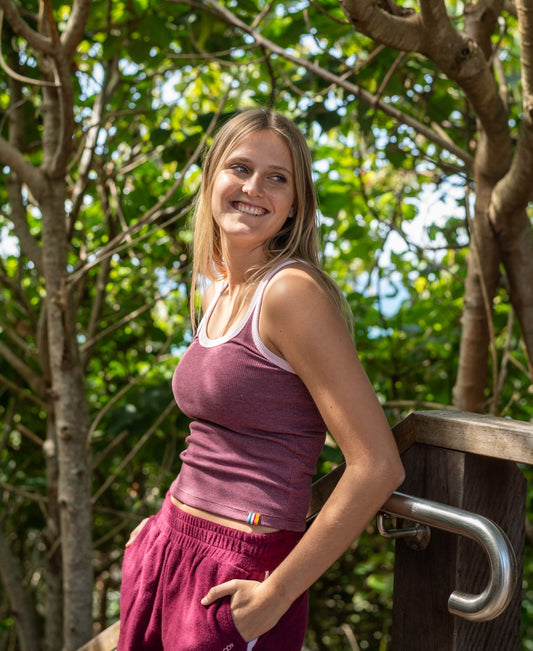 Flick Ringer Tank | Plum
