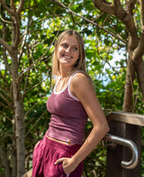 Golden Breed Flick Ringer Tank | Plum - Tank Tops