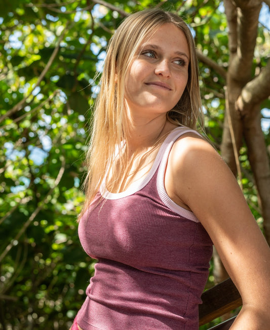 Flick Ringer Tank | Plum