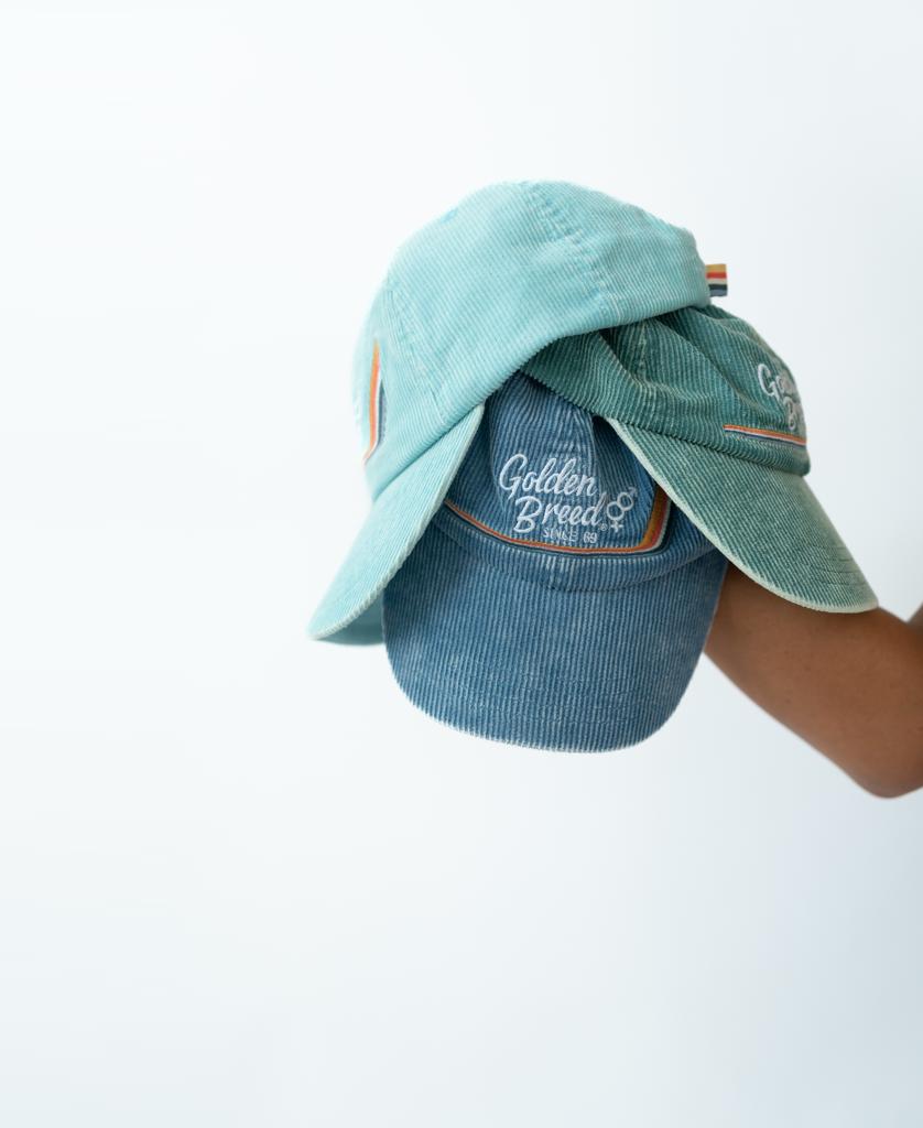Golden Breed Hancock Cord Cap | Blue - Hats