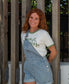 Opal Short Overall | Light Blue Stripe