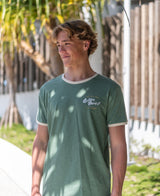 Golden Breed Break Ringer Tee | Leaf Green - T-Shirts