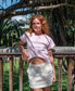 Gigi Retro Linen Mini Skirt | Natural