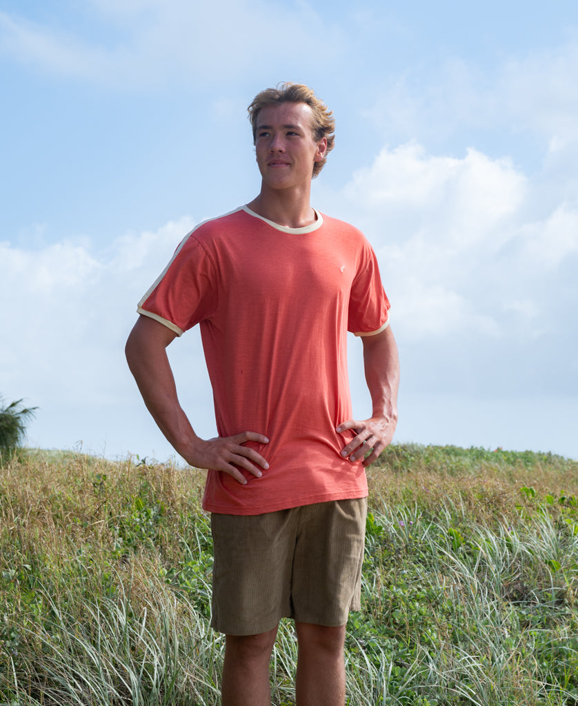 70's Ringer Tee | Wash Red