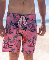 Golden Breed Flamingos Boardshort | Rose - Boardshorts