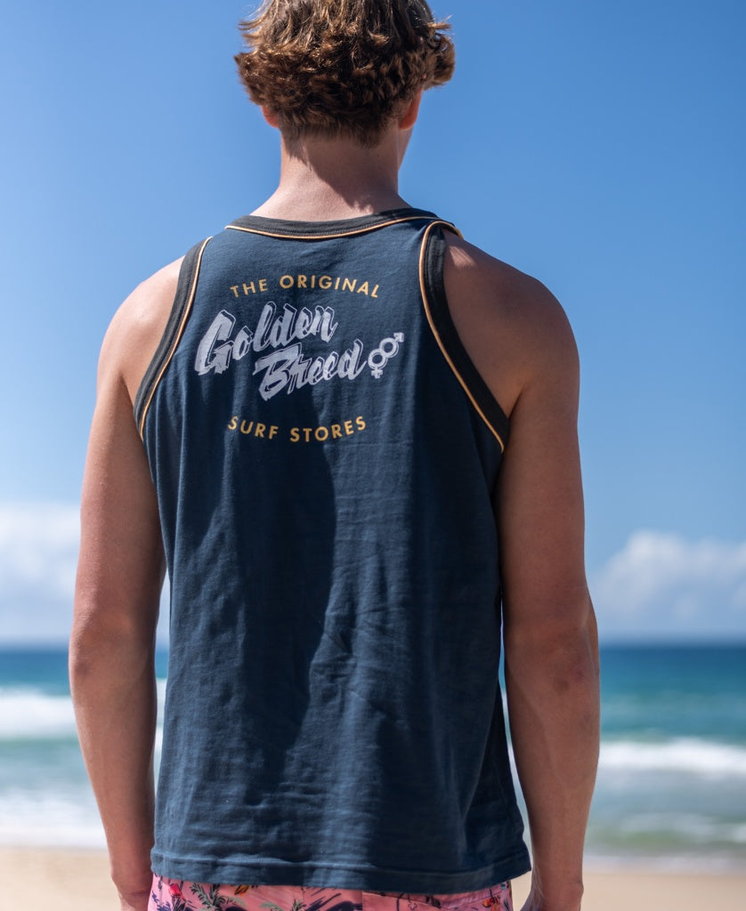 Workers Tank | Vintage Navy