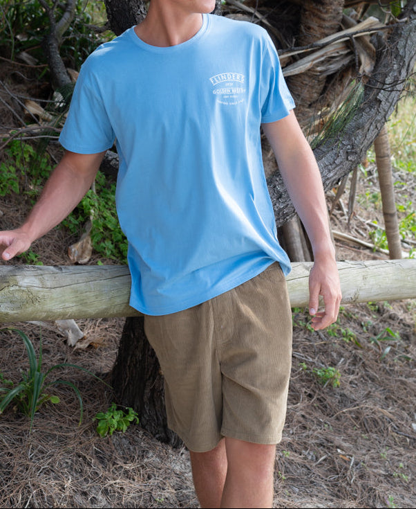 Flinders Boards Tee | Azure Blue