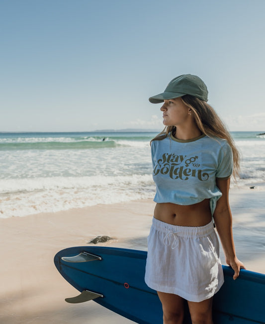 Gigi Linen Mini Skirt | White