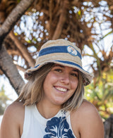 Golden Breed Nathan Terry Bucket Hat | Pebble / Navy - Bucket Hats